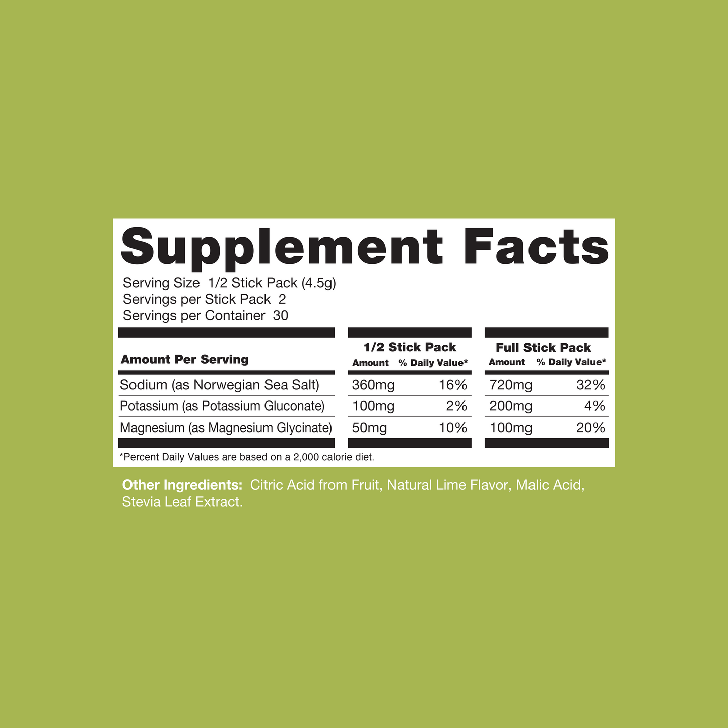 Tart Lime Electrolyte Drink Mix (Tart)