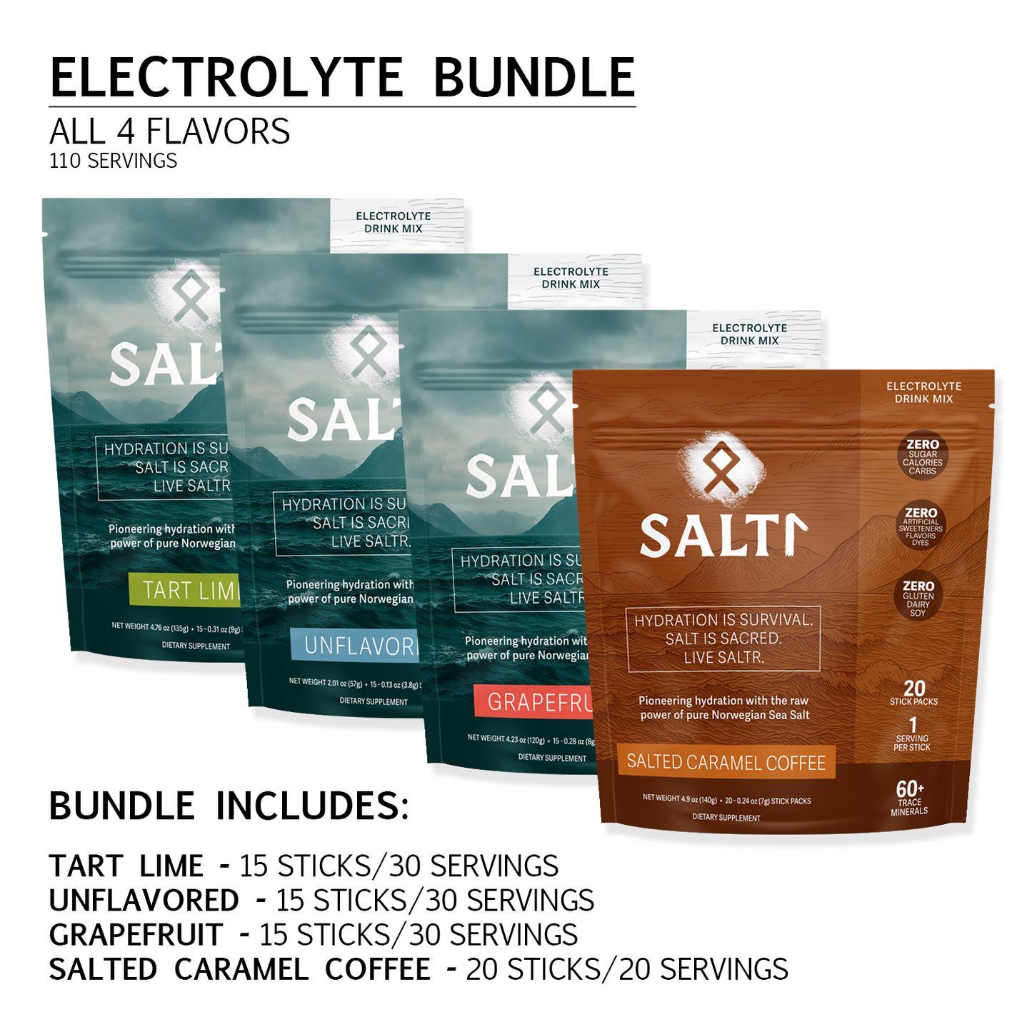 SALTR ELECTROLYTE BUNDLE - ALL 4 Flavors