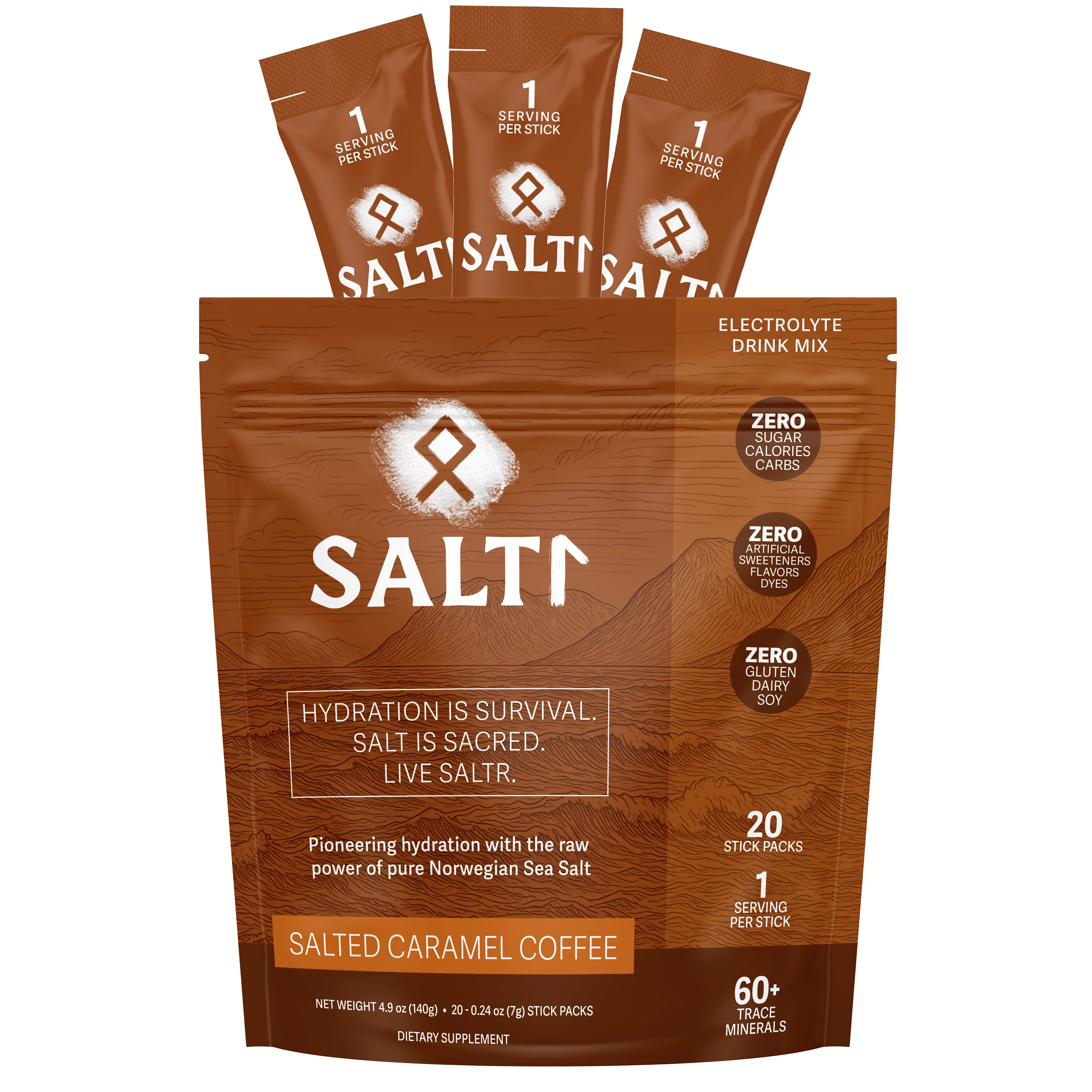 Salted Caramel Coffee Electrolyte Packets (Caffeine)