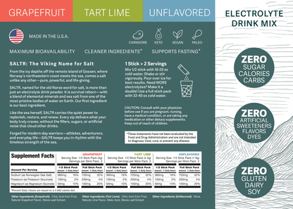 SALTR STARTER TRIAL PACK Electrolyte Packets - 2 STICKS, ALL 4 FLAVORS
