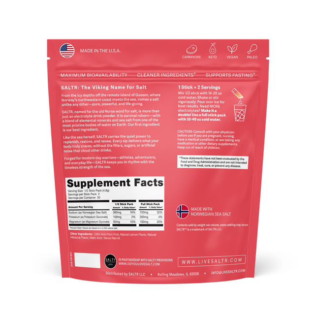 Hibiscus Lemonade Electrolyte Packets