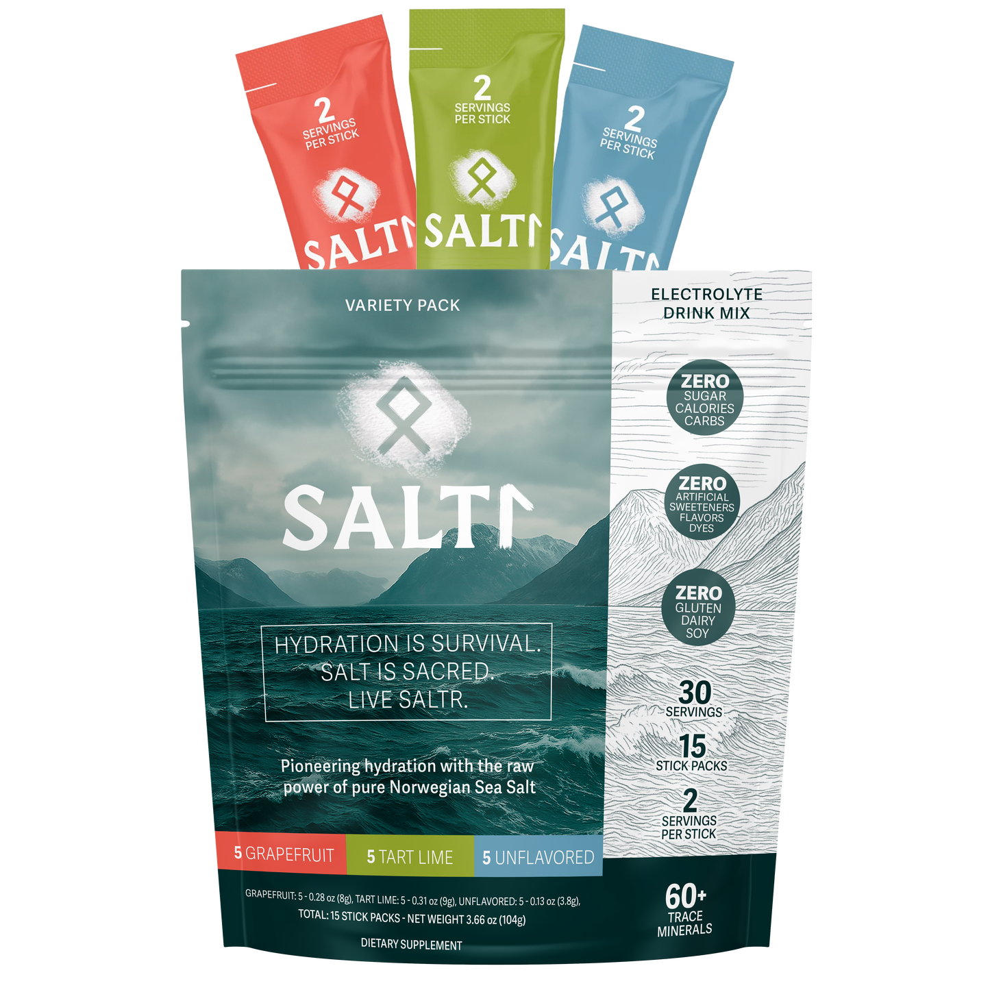 SALTR VARIETY PACK Electrolyte Packets - 3 Flavors